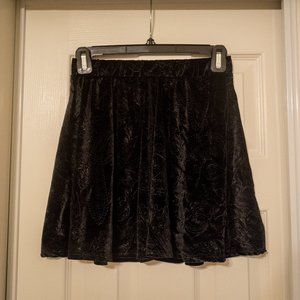 Medium LA Hearts Black  Velvet Circle Skirt